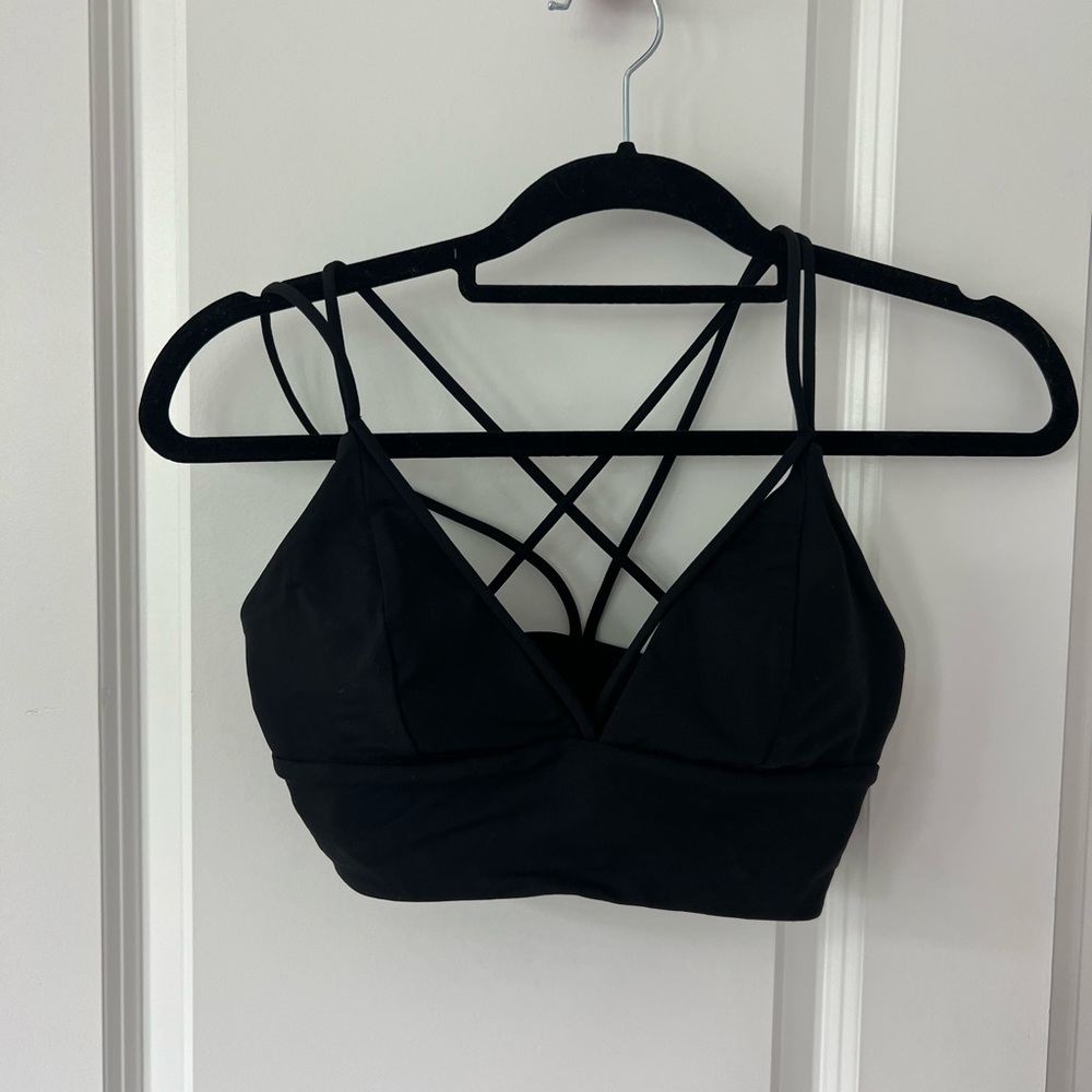 Lululemon Black Strappy Bralette size 6